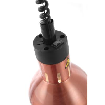 Výškově nastavitelná ohřívací lampa válcová, HENDI, Měděná, 230V/250W, ⌀175x(H)250mm | 273890